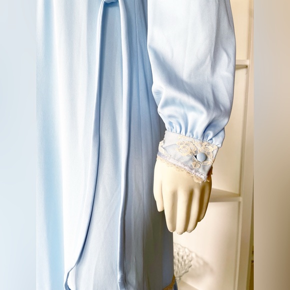 Jody T of California Sky Blue Prairie Maxi Dress 70s - Picture 9 of 10